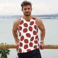 thumbnail image 6 of Pofeuu Hand Drawn Strawberry Print Men's Workout Tank Tops Sleeveless Muscle Gym Shirt Quick Dry-XX-Large, 6 of 7
