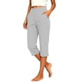 thumbnail image 3 of Sweatpants for Women High Waisted Straight Leg Stretch Trousers Casual Work Golf With Pockets M, 3 of 7