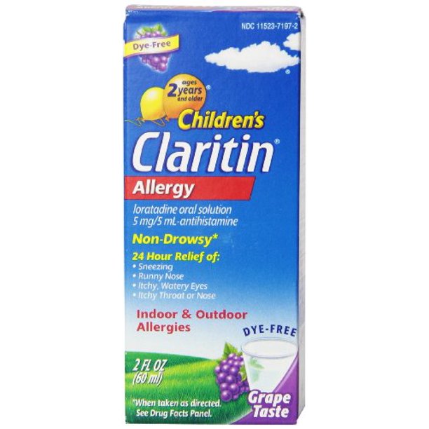 2 Pack Claritin Children's Grape Syrup, 2 Oz Each