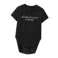 thumbnail image 2 of Camiseta para mujer Yuyangstore Ropa de moda con cuello redondo manga corta verano, 2 of 8