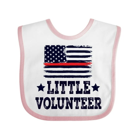 

Inktastic Firefighter Little Volunteer Gift Baby Boy or Baby Girl Bib