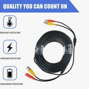 FITE ON 50ft Black Extension Power/Video Cable Replacement for Swann Security CCTV Kit SWDVK-825508 Black