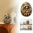thumbnail image 2 of Exquisite Hand Carved Animal Easter Egg Resin Art Piece for Desktop Display and Holiday Tabletop, 2 of 9