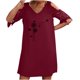 thumbnail image 1 of Vestidos de manga corta con hombros descubiertos y encaje con cuello en V estampado sexy de verano para mujer Fridja bnh5392, 1 of 8