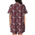 thumbnail image 6 of Rateoe Daisies Flowers Pattern Women's Short-Sleeved Pajama Set - 2 Piece Soft and Lightweight Sleepwear Set-X-Large, 6 of 7