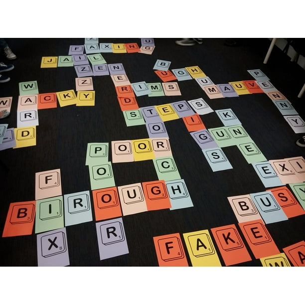 Words Read Learn Game Letters Scrabble12 Inch By 18 Inch Laminated