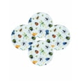 thumbnail image 7 of 15 Inch Round Placemats Set of 4, Spring Butterfly Dragonfly Non Slip Heat Insulation PP Table Mats, Rustic Botanical Floral Teal Green Washable Place Mats for Kitchen Dining Party Table Decor, 7 of 7