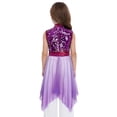 thumbnail image 2 of Zaldita  Kids Girls Sequin Sleeveless Mock Neck Liturgical Worship Praise Dance Overlay Dress Tunic Lyrical Dancewear Purple 14, 2 of 7
