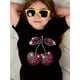 thumbnail image 1 of Camiseta con estampado de cerezas para niña - Manga corta con diseño de cerezas brillantes, cuello redondo, top informal de verano, ropa de exterior | Estampado divertido | Ajuste cómodo | Camisetas, 1 of 6