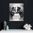 thumbnail image 4 of Nawypu Wolf Wall Art Canvas Framed - Wolf Pictures Wall Decor Canvas Prints for Walls, Wolves Decor I Choose You Love Quotes Artwork for Bedroom Ready to Hang, 4 of 4