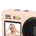 thumbnail image 2 of 5K 80MP Digital Camera Dual Screen Autofocus 18x Zoom WiFi Compact Camera with Flash Light for Vlogging (3.94 in / 10 cm, Pink), 2 of 9