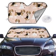 thumbnail image 4 of Goofa Beagle Dog On Brown Printed Car Windshield Sunshade,Foldable Reflective Sun Visor,UV Protection Heat Blocker Sunshade,Car Cooling Accessory-Medium, 4 of 7