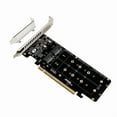 thumbnail image 4 of Carte NVME Double Face 4 Disques PCIeX16 vers M.2 M-Key NVMEx4SSD 2U Adaptateur d'Extension Serveur Carte Séparée, 4 of 6