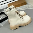 thumbnail image 5 of Quealent Boys Girls Ankle Boots Combat Boots Waterproof Boots with Side Zipper Beige for Size 13.5, 5 of 7