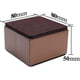 thumbnail image 2 of Elevador para muebles de acero al carbono de 2", 3,15" de diámetro, Elevador adhesivo para muebles agrega 2" de altura a camas, sofás, armarios, soporta 20,000 libras, cuadrado marrón, 2 of 5