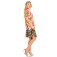 thumbnail image 4 of Sakkas Eliza Women's Cocktail Short Sleeve Floral Print Boho Dress Summer Casual - 637 - One Size, 4 of 5