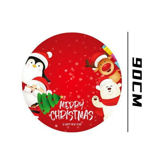 Vikakiooze Christmas Tree Skirt Holiday Tree Ornaments Round Xmas Tree Skirt Mat Base Cover for Merry Christmas Decor & New Year Party Holiday Home Decorations, 39Inch/99CM