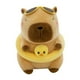 thumbnail image 5 of Peluche de capibara suave, juguete de simulación de coche, regalo decorativo para abrazar, juguete de peluche suave Marrón 30cm, 5 of 9