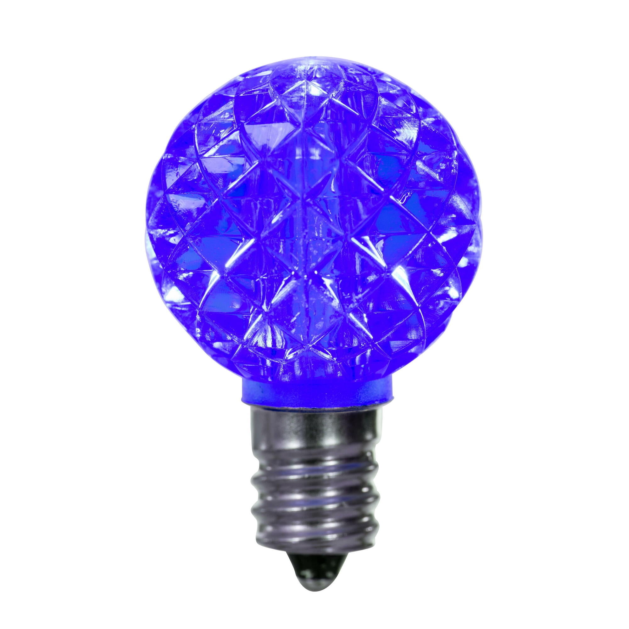 Vickerman G30 LED Blue Bulb E12 Nickel Base .6 Watts, 120V,  package of 25