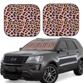 thumbnail image 1 of Lukts Leopard Print 2 Piece Car Sun Shade Windshield,Foldable Car Shade Front Windshield with Keeps Your Vehicle Cool-Small, 1 of 6