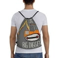 thumbnail image 2 of Bingfone I Like Big Digger Drawstrings Backpacks Bags For Men Women Gym Drawstrings Bag, 2 of 9