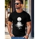 thumbnail image 3 of Men's T-Shirt,Short Sleeve Tee Shirt Casual Tops Full Moon Night Crewneck T Shirts for Men, 3 of 8