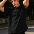 thumbnail image 4 of FRSASU Polo Shirts for Men Short Sleeve Quarter Zipper Collar Shirts Casual Fashion Oversized Tops Black, 4 of 9