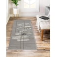 thumbnail image 1 of LaDole Rugs 3x10 ft Modern Premium Area Runner Rug | Abstract Long Carpet For Hallway, Kitchen, Entry Way, Indoor Floor Décor | Gold Grey, 1 of 5