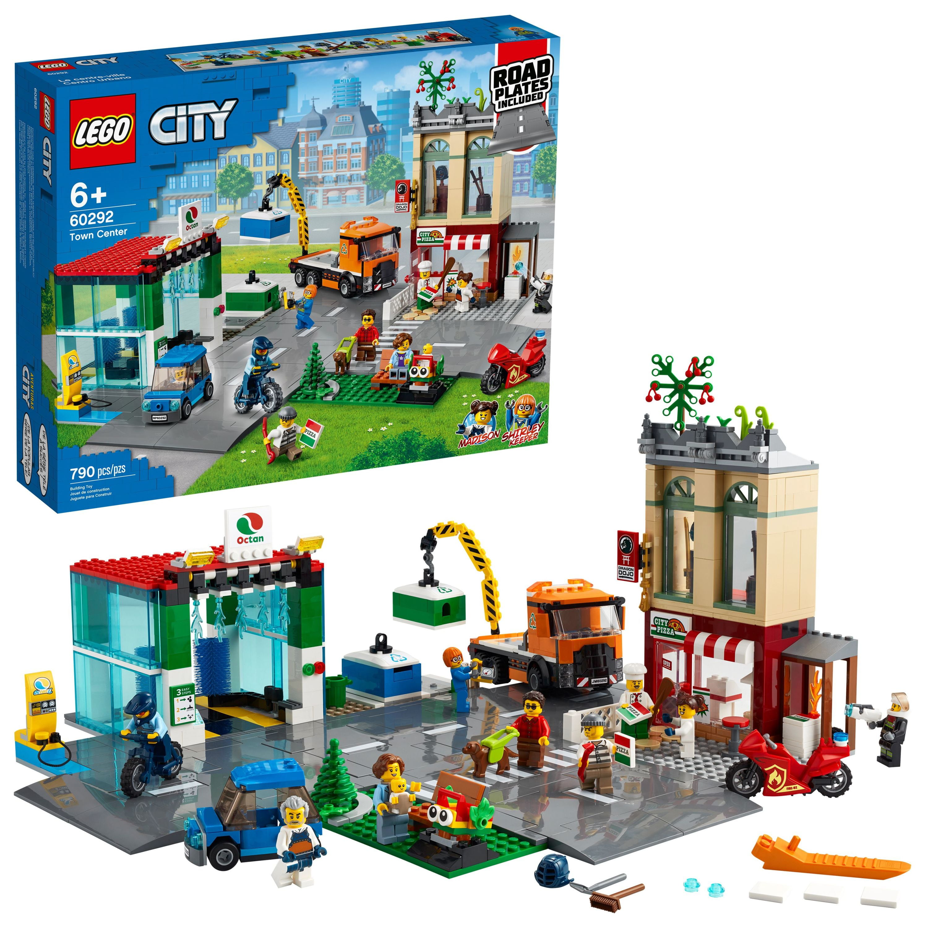 periskop Decrement vene LEGO City Town Center 60292 Cool Building Toy for Kids (790 Pieces) -  Walmart.com