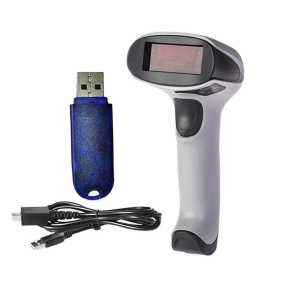Handheld Wireless Laser Barcode Scanner Long Range Cordless Bar Code