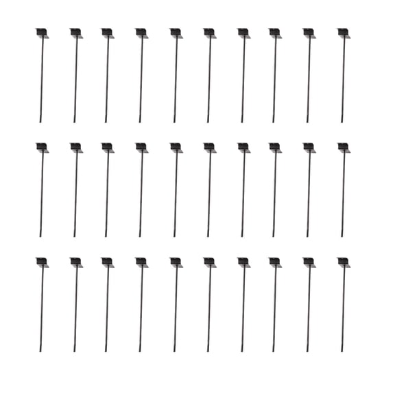 LAZIOEGR 30‑Pack Thickened Black Panel Hooks – Anti‑Rust, Easy Wall‑Mount Slatwall Hangers for Phones, Accessories & Retail Display