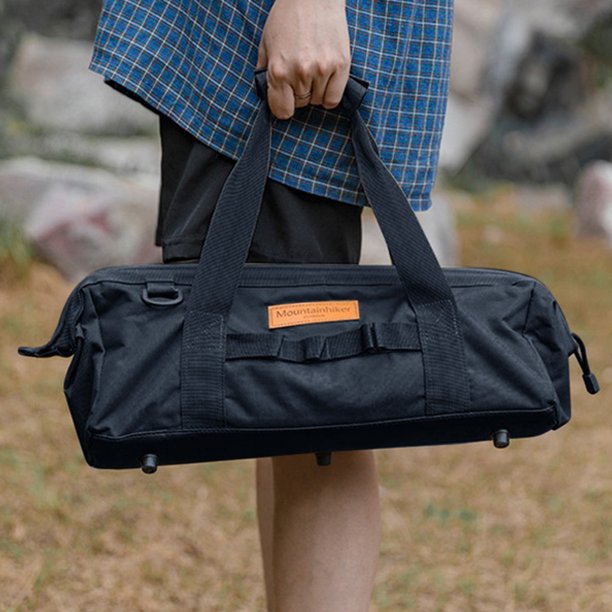 Bolsa De Herramientas Para Accesorios De Camping Accesorios portátiles para acampar Bolsa de herramientas Caja de artículos diversos Bolsa de almacenamiento de herramientas (Negro)