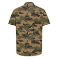 thumbnail image 5 of snilers Men Hawaiian Shirt Casual Button Down Short Sleeve Blouses Stretch Camo Printed Summer Tops, 5 of 5