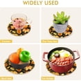 thumbnail image 5 of SKYSONIC Pumpkin Haevest Fall Pot Holders Trivets, 2 Pcs Heat Resistant Trivets,Autumn Maple Leaf Cotton Thread Weave Mats for Hot Pads Pans Pot Bowl Teapot for Kitchen Decor, 5 of 7
