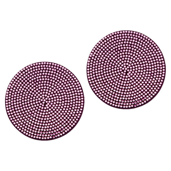 MEIBUTYUP 2-Pack Non- Round Car Cup Holder Mats, PVC, Stylish and Modern Design