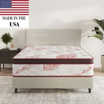 Ottomanson 13" King Plush Euro Top Hybrid Mattress with Pocket Coils, Pressure Relief, Motion Isolation & Bed in a Box