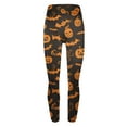 thumbnail image 3 of VBTAPA Halloween Pumpkin Leggings for Women Funny Cute Printed High Waist Stretch Workout Yoga Pants Holiday Party Tights Buttery Soft Milk Silk Legging 90% off Clearance Sale Multicolor#1 XL, 3 of 4