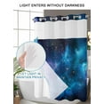 thumbnail image 4 of No Hook Cloth Fabric Shower Curtain with Snap in Liner, Starry Sky Waterproof Shower Curtains Set with See Through Top Window, Modern Rustic Blue Purple Ombre Star Night Bath Curtains Shower 66"x72", 4 of 6