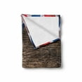 thumbnail image 2 of Union Jack Soft Flannel Fleece Throw Blanket, Flag of United Kingdom on Old Oak Wooden Board English Nation Country Britain, Cozy Plush for Indoor and Outdoor Use, 60" x 80", Multicolor, by Ambesonne, 2 of 6