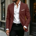 thumbnail image 6 of Atkumj Notch Lapel Blazer for Men Business Formal Solid Color Single Button Blazer Jacket Long Sleeve Casual Suit Jackets with Pockets L, 6 of 10