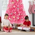 thumbnail image 6 of Best Choice Products Artificial Christmas Tree, 9ft Premium Unlit Pine Design, Dense Branches  w/Easy Assembly - Pink, 6 of 9