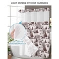 thumbnail image 4 of No Hook Shower Curtain with Snap in Liner,Abstract Forest Animals Bear Tree Waterproof Bath Curtain Double Layers with See Through Top Window,Natural Plants Hotel Shower Curtains 60x72in, 4 of 9