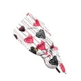 thumbnail image 2 of Valentine's Day Scrub Cap, Heart Print Adjustable Bouffant Hat, Tie Back Working Head Cover for Long Hair White, 2 of 6