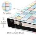 thumbnail image 3 of FORMRS 3 Ring Photo Album 4"x6" Self Adhesive Large Capacity PU Leather Cover, Small Pastel Pattern, 3 of 8