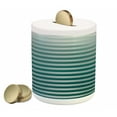 thumbnail image 1 of Modern Piggy Bank, Computer Graphic Striped Minimalist Virtual New Media Style Digital Art, Ceramic Coin Bank Money Box for Cash Saving, 3.6" X 3.2", Grey Jade Green, by Ambesonne, 1 of 4