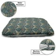 thumbnail image 3 of Folk Pet Bed, Victorian Style Composition with Cartoonish Poppies Bluebells and Birds, Chew Resistant Pad for Dogs and Cats Cushion with Removable Cover, 24" x 39", Multicolor, by Ambesonne, 3 of 4
