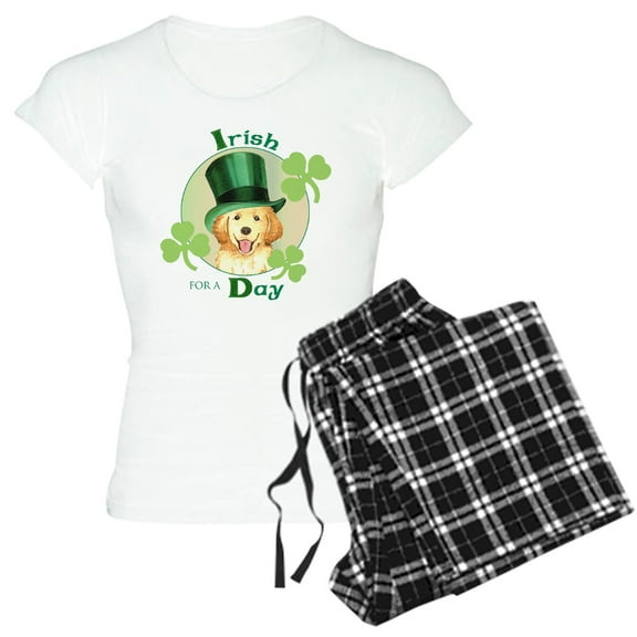 CafePress - St. Patrick Golden Women's Light Pajamas - Women's Short Sleeve Print T-Shirt and Pants Light Cotton Pajama Set