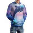 thumbnail image 5 of Moonlit Dolphin Leap-2 Men's Women New Sweatshirt Hoodie Men's Plus Size Sweatshirt Hooded Sweatshirt 3d Printed Street Men's Cloth, 5 of 6