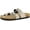 Stone, variant on VENECORE Arena Women's Cork Footbed Sandals Summer Comfortable Cushioned Slide Flat Slip-on, Stone, US 9M