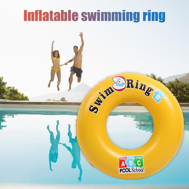 Anillo de natación inflable con letras para niños y adultos, círculo de flotador de mar de piscina gruesa (90)